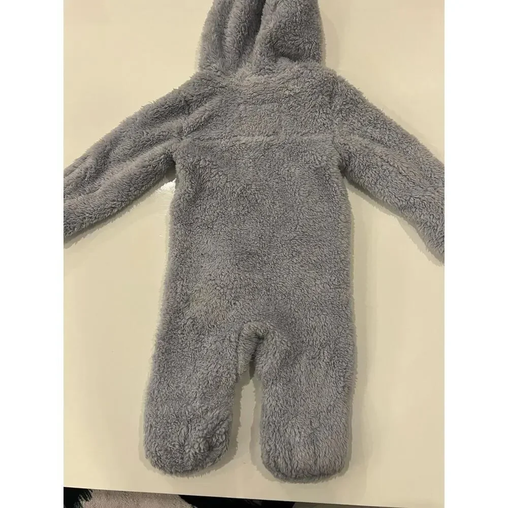 THE NORTH FACE Baby Bear One-Piece Bunting Teddy Grey Size 3-6 Months